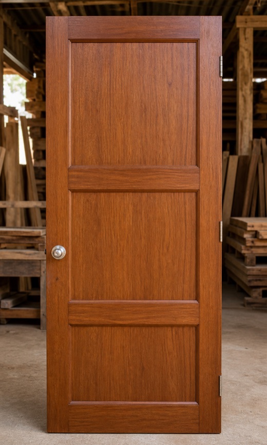 Simple sturdy wooden door pattern